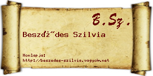 Beszédes Szilvia névjegykártya